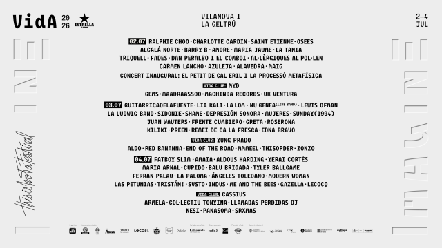 Vida Festival 2026 — Vilanova i la Geltrú